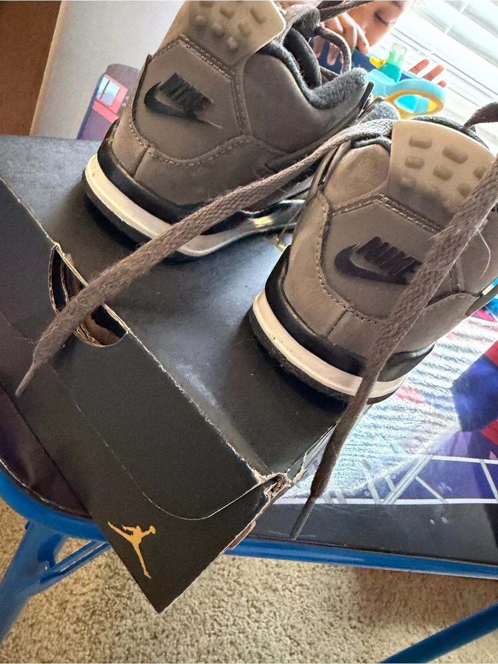 Kids Neutral Gray Athletic Sneakers